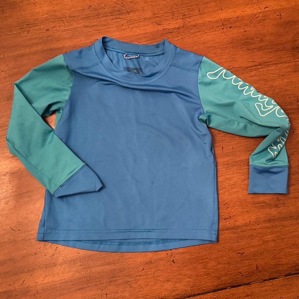 Patagonia Kids Rashguard - Blue and Green